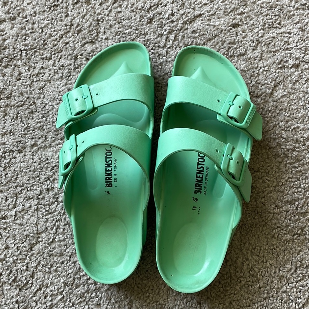 Seafoam Green Foam Birkenstock Sandals